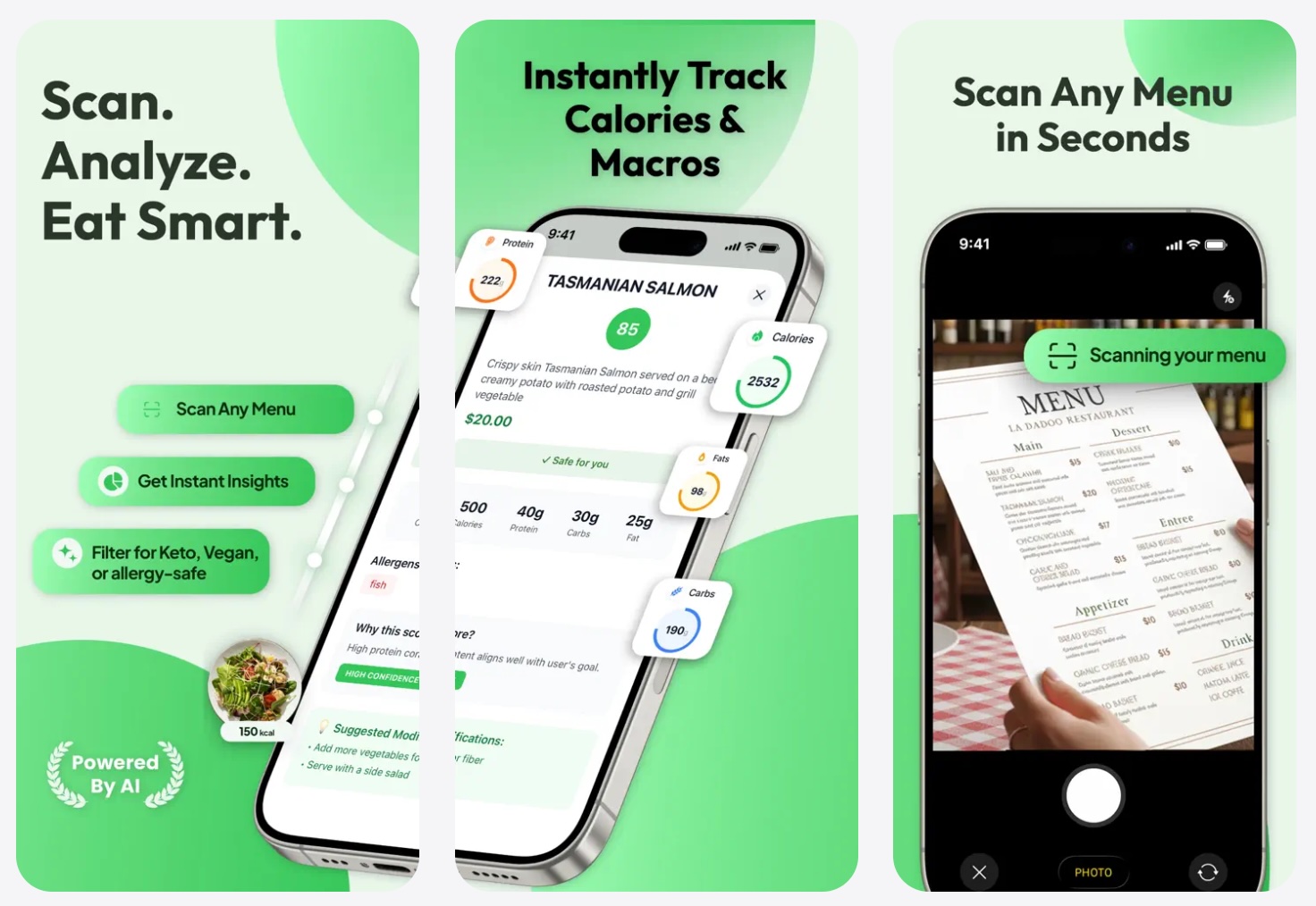Menu AI App Screenshots